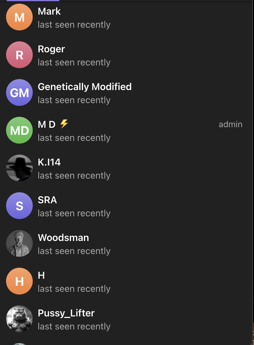 AF Telegram member list continued