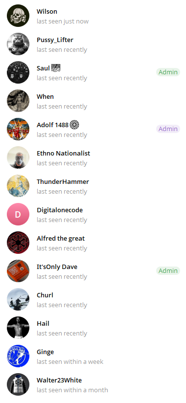 Full AF Telegram member list